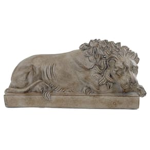 Escultura Decorativa Leão em Resina 30cm QC0616 BTC