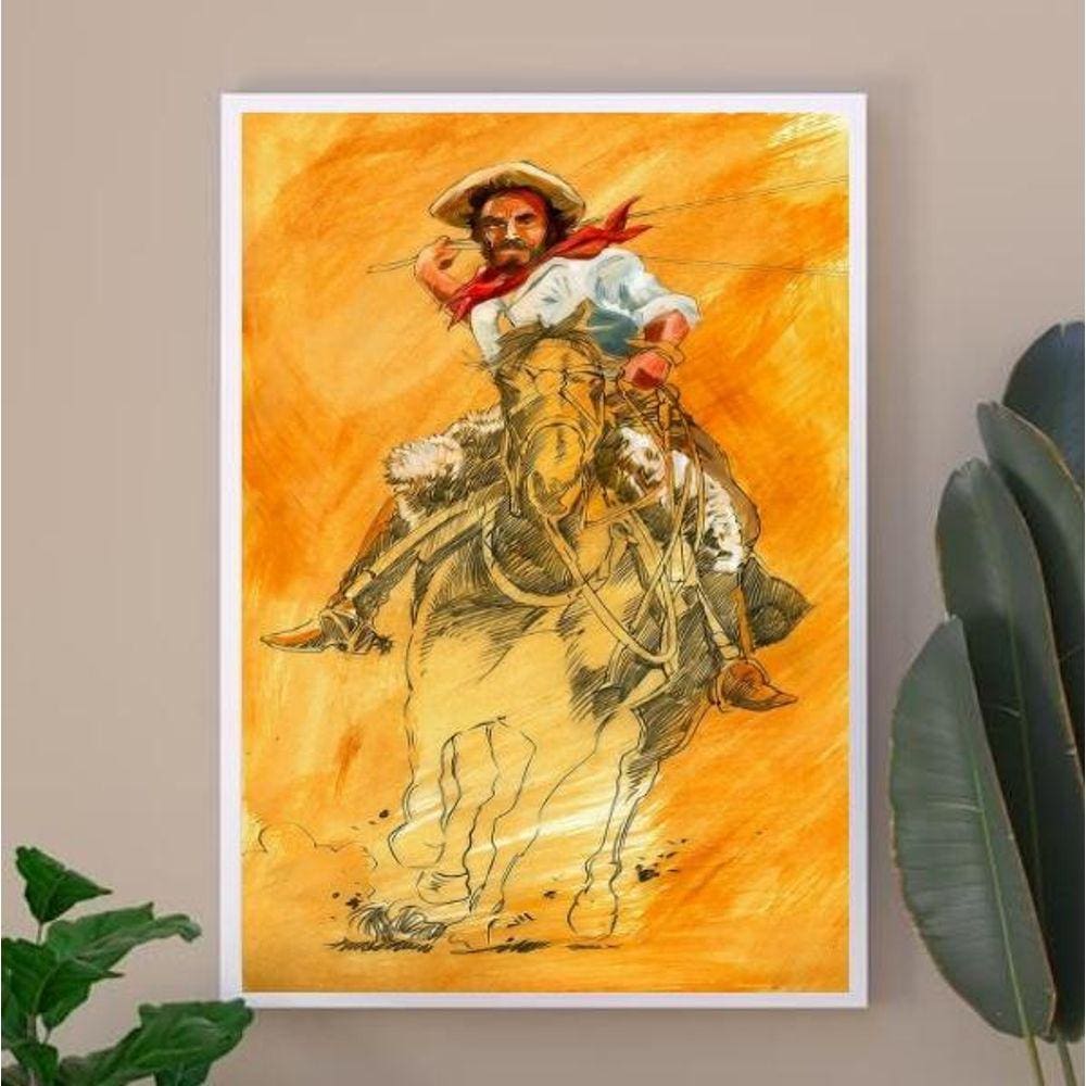 Quadro Decorativo Umbanda Boiadeiro 33X24Cm