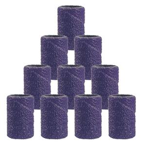 Kit 10 Tubos De Lixa 6.4Mm Grão 240 Roxo Para Micro Retífica