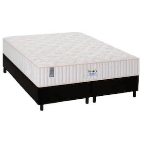 Cama Box Queen: Colchão Molas MasterPocket Ensacadas Plumatex Miami + Base CRC Courano Black(158x198)