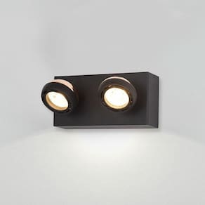 Arandela Oto l10cm c20cm a10cm 2xled Integrado 5w 3000k 600lm Ip20 Preto