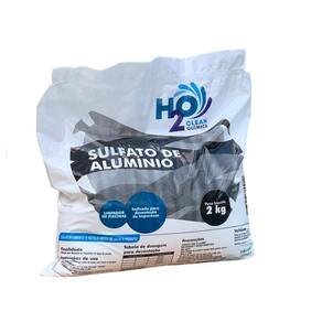 Limpador Piscina Sulfato Alumínio 1 Unidade 2Kg H2O Clean