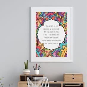 Quadro Mantra O Deus Que Habita Em Mim - 60X48Cm