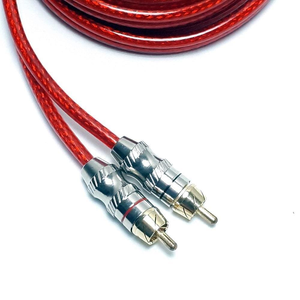Cabo 2 + 2 Rca Profissional Vermelho Automotivo 1 Metro