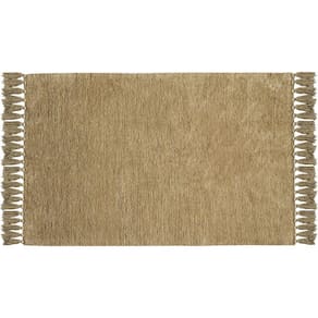 Tapete De Quarto Algodão Vizapi Raisen Vz1247 100X150Cm Marrom Castor