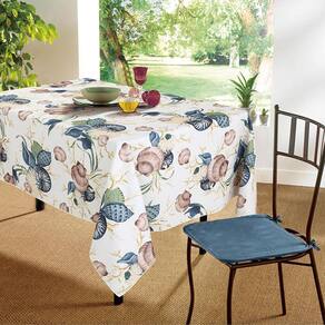 Toalha de Mesa Dupla Face Impermeável 8 Lugares Vizapi Reversível Berlim 150X270Cm Multicolorido