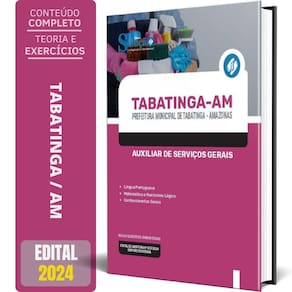Apostila Prefeitura Tabatinga Am 2024 Auxiliar Serviços