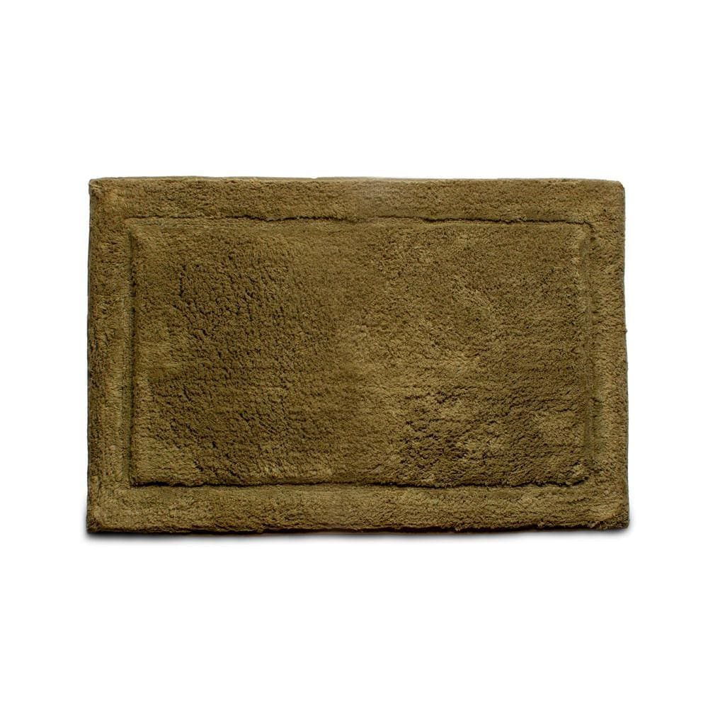 Tapete De Quarto Algodão Retangular Vizapi Kerala 100X150Cm Verde Oliva