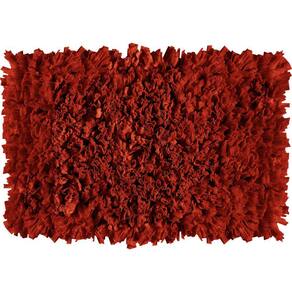 Tapete De Quarto Retangular Vizapi Satara Vz1130 100X150Cm Vermelho Flame