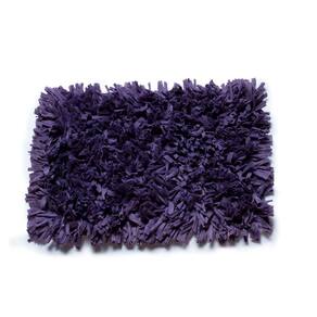Tapete De Quarto Banheiro Corredor Retangular Vizapi Satara Vz1130 70X120Cm Roxo Figo