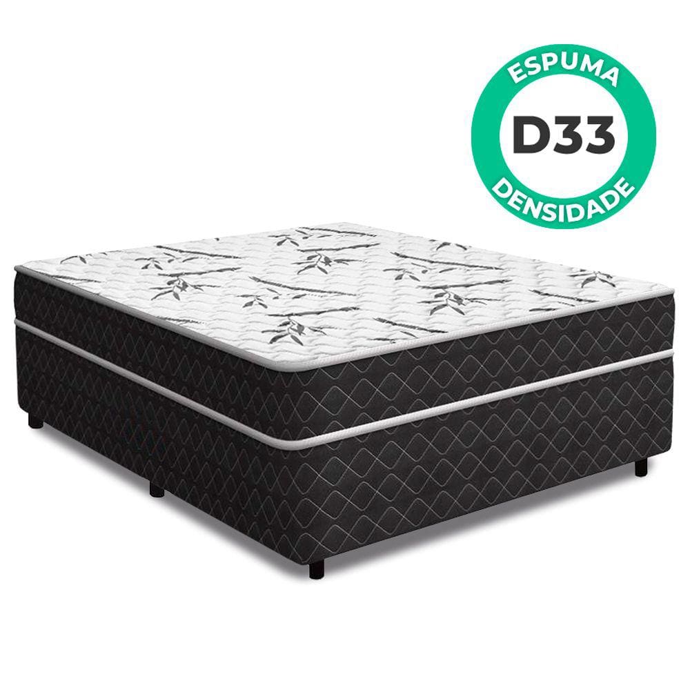 Cama Box Viúva Conjugado Benfica Espuma D33 Ortopédica 128x188x50cm Vstore