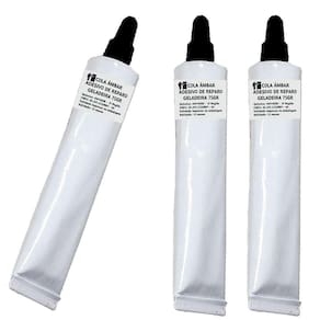 Kit 3 Adesivo De Contato Cola Reparo Gaxeta Geladeira Ambar
