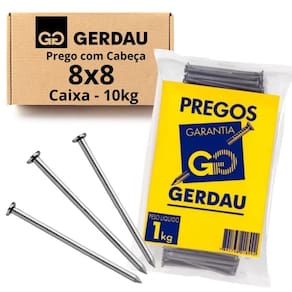 Prego 8x8 Com Cabeça 10kg Gerdau