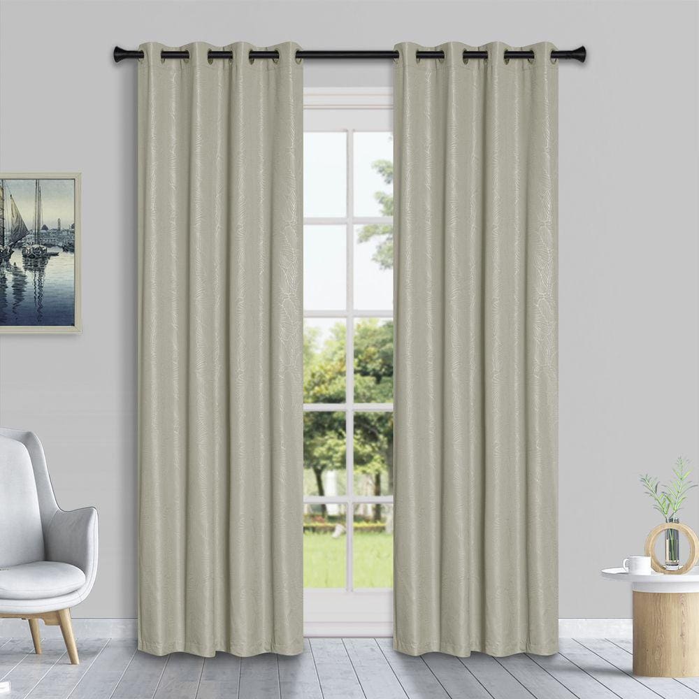 Cortina de Tecido Rustica Veneza Marfim 2,60x2,30m Pemogo