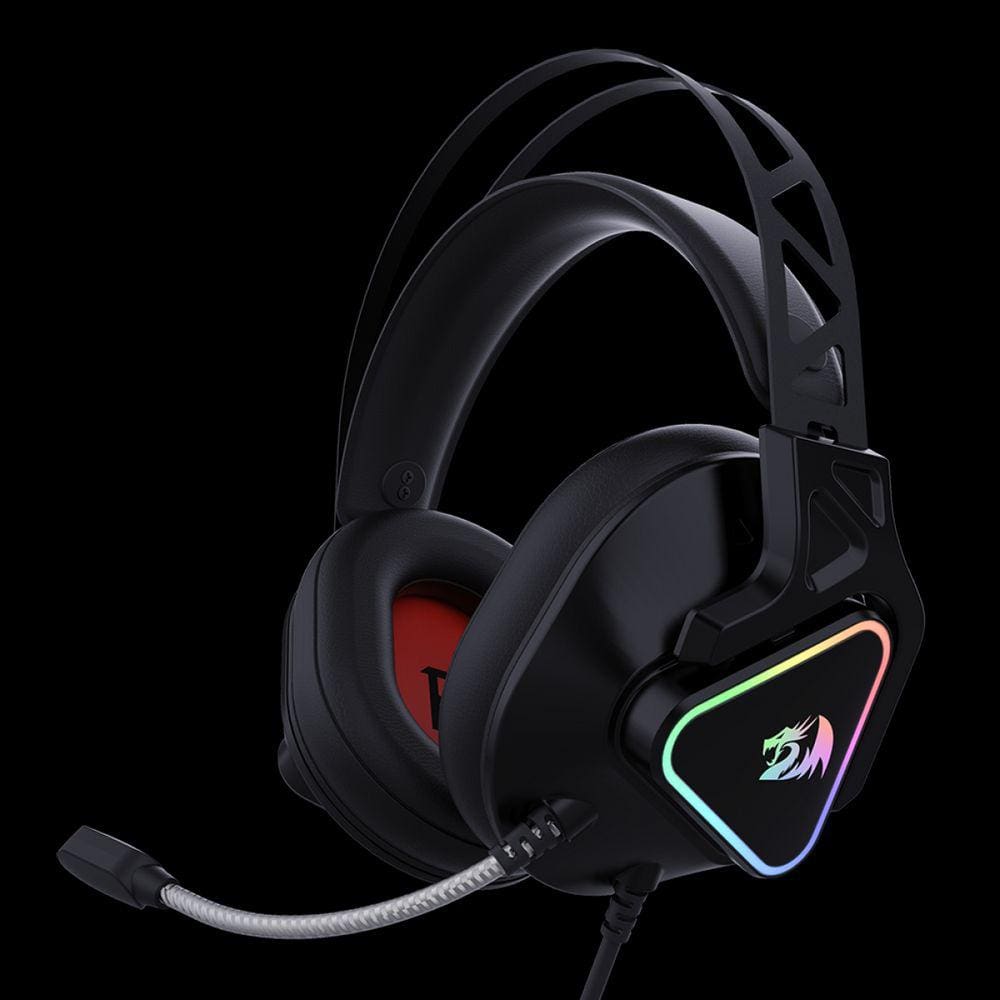 Headset Gamer Redragon Cadmus RGB USB 7.1 Surround Drivers 53mm Preto - H370