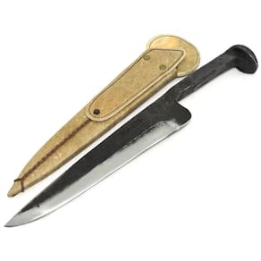 Faca Integral de Antigo Prego Trilho Trem Lâm 24 cm