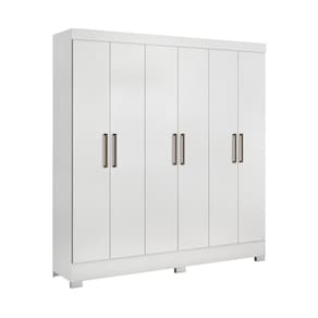 Guarda-roupas Casal 6 Portas 3 Gavetas Cr35194 Branco