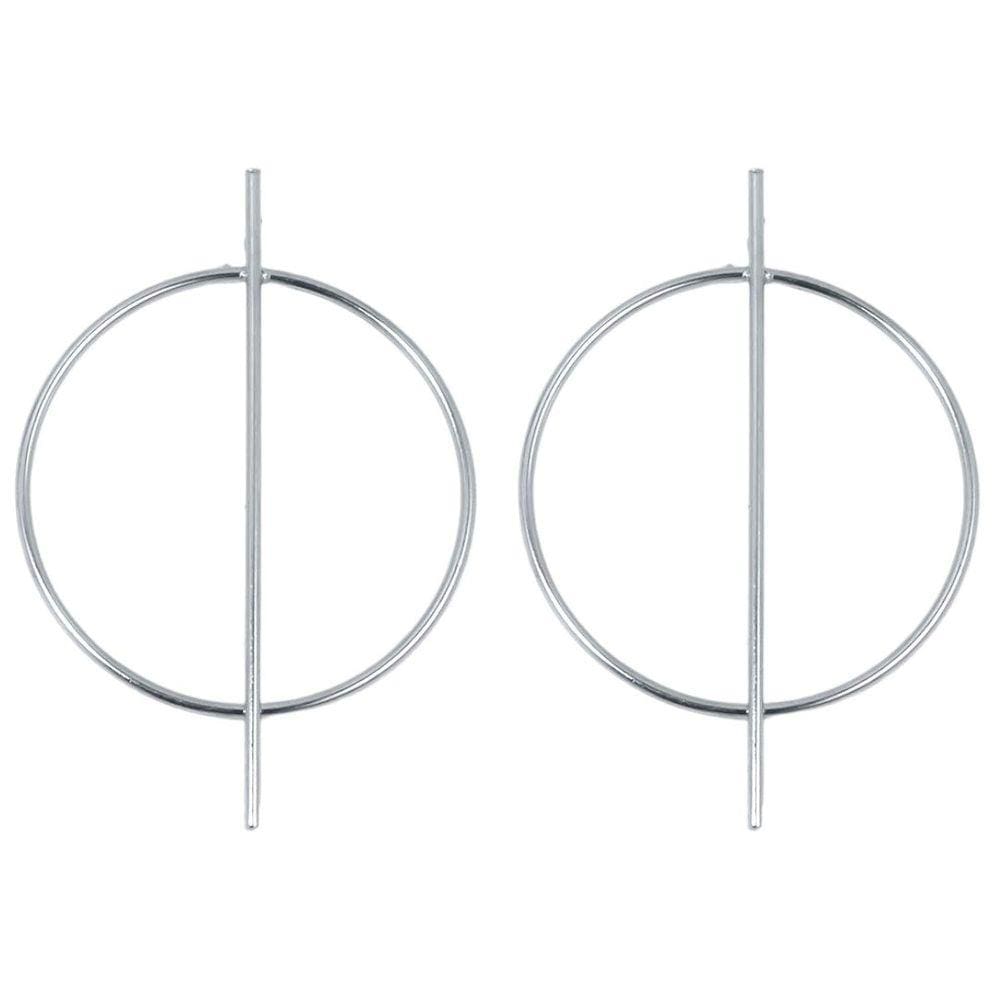 Brinco Círculo com Palito Aço Inoxidável