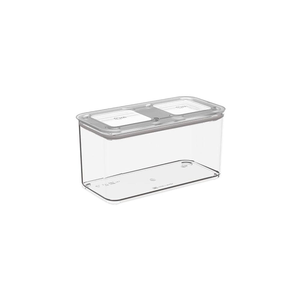 Pote Hermético Modo Retangular Capacidade 1.3L Cor Cristal Coza