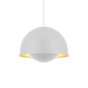 Lustre Pendente Blumenau Ergo E27 Bivolt Branco Fosco