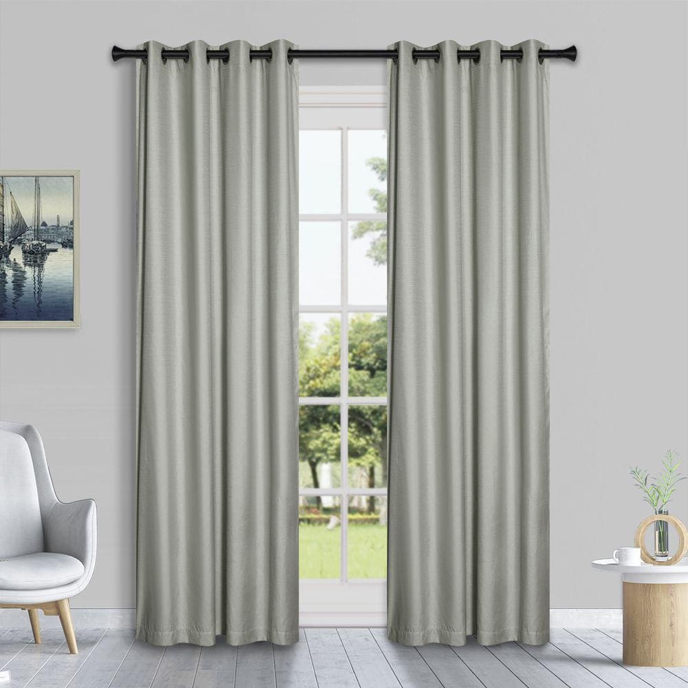 Cortina de Tecido Rustica Realce Cinza 3,60x2,50m Pemogo