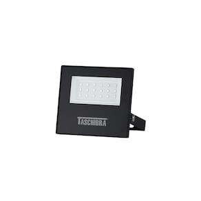 Refletor Taschibra Tr Led Slim 20w Preto Bivolt 3000k Luz Amarela