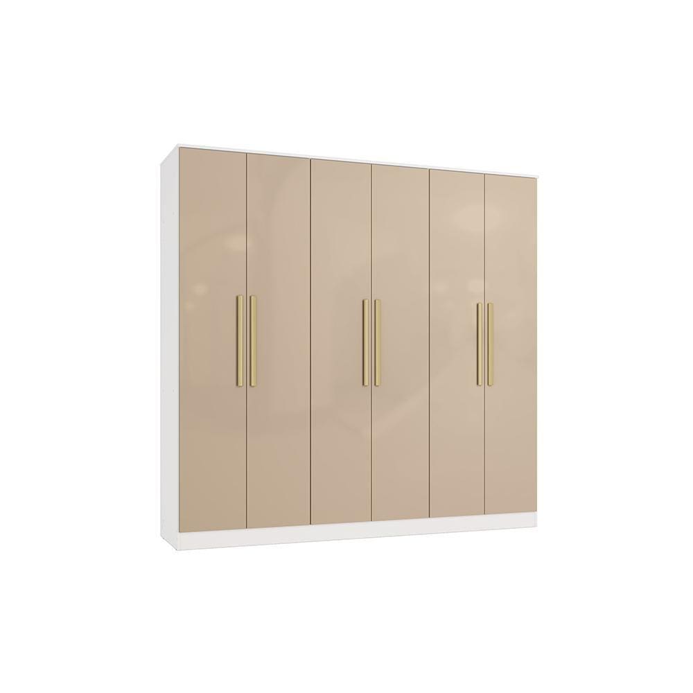 Guarda-Roupa 6 Pts 4 Gvts Kappesberg Adapt Branco/Macadâmia