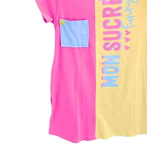 Vestido Infantil Verão Mon Sucre Rosa Amarelo