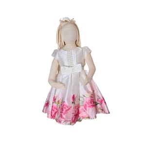 Vestido Festa Infantil Verão Petit Cherie Off Rosa Luxo