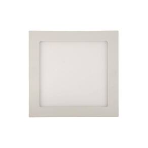 Painel De Led Blumenau Slim Quadrado De Embutir 18w Bivolt 3000k Luz Amarela