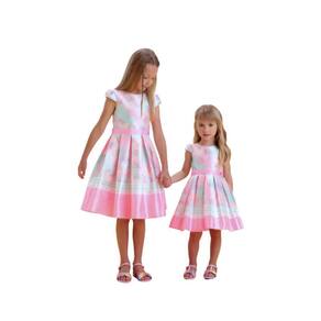 Vestido Festa Infantil Verão Petit Cherie Rosa Luxo
