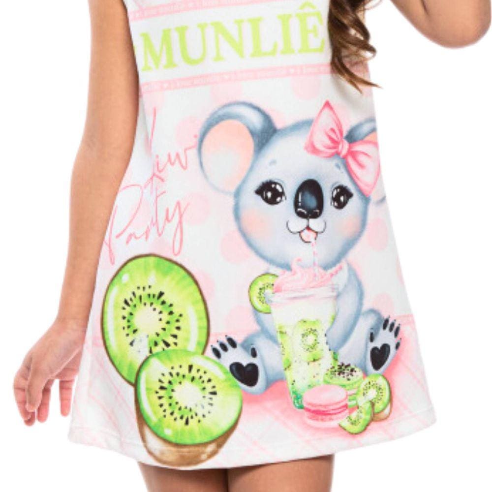 Vestido Infantil Verão Munlie Coala
