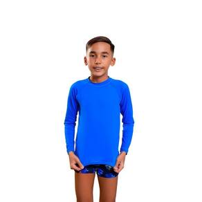 Blusa Camisa Proteção Uv50+ Infantil Cores Lisas