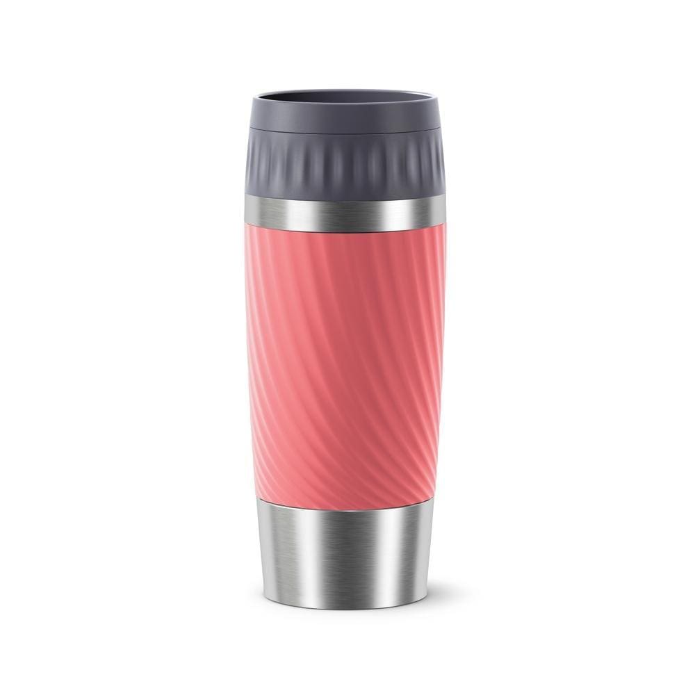 Copo Térmico com Tampa Tefal Easy Twist Rosa 360ml