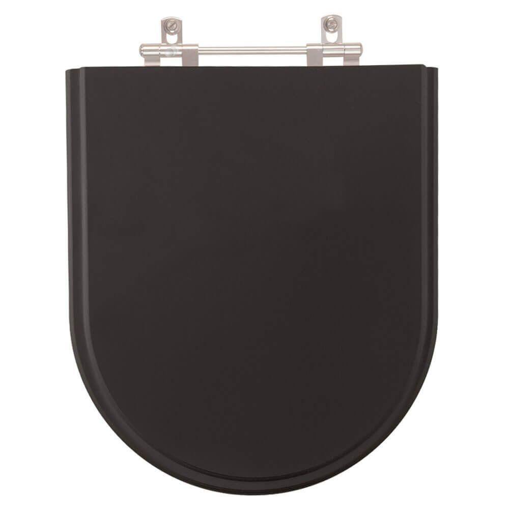 Tampa de Privada Jasmim Preto para louça Fiori 6lpf