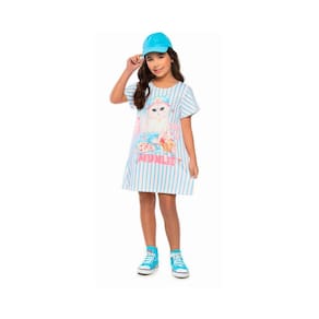 Vestido Infantil Verao Munlie Gato