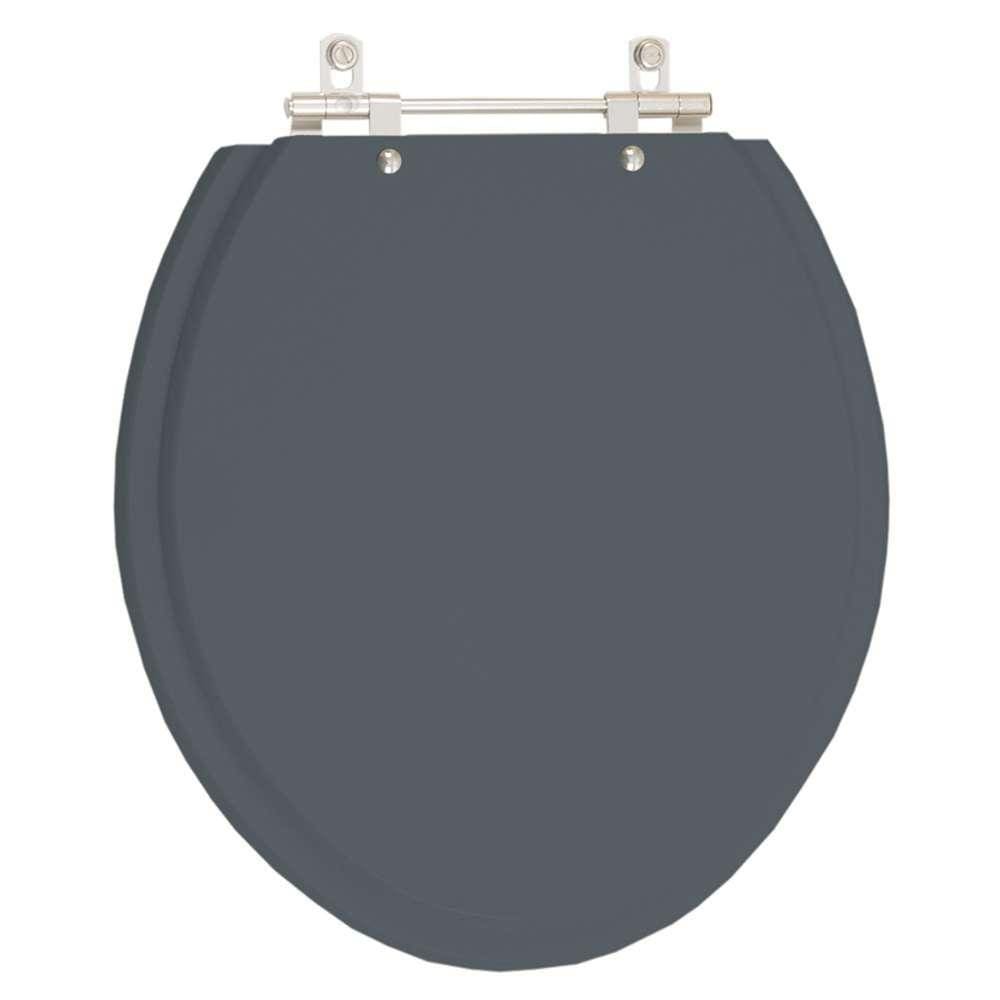 Assento Sanitário Colonial Cinza Plus (Cinza Escuro) para vaso Hervy
