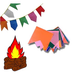 Bandeira Junina Julina 500 Metros Colorida Bandeirinha