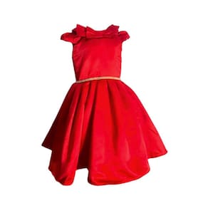 Vestido Festa Infantil Verão Petit Cherie Vermelho Luxo