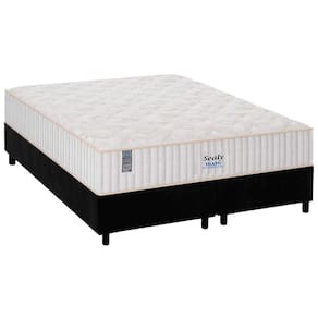 Cama Box King: Colchão Molas Ensacadas Plumatex MasterPocket Miami + Base CRC Suede Black(193x203)