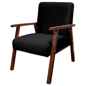 Poltrona Decorativa Bally Quarto de Menino Tecido Preto - WD Decor