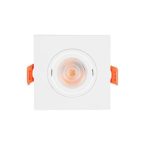 Spot De Embutir Plano Mbled Para 1 Lâmpada Par 30 Quadrado Branco