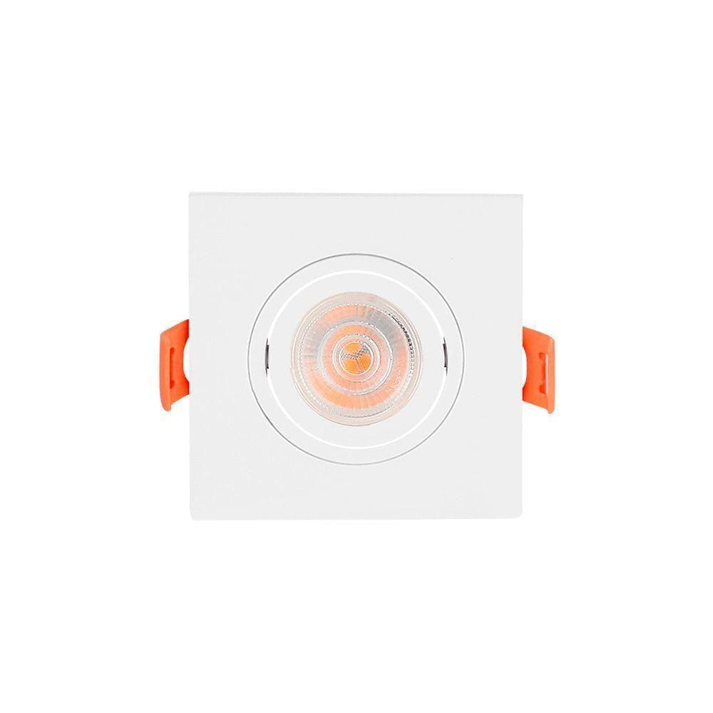 Spot De Embutir Plano Mbled Para 1 Lâmpada Par 20 Quadrado Branco