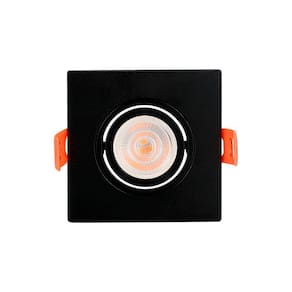 Spot De Embutir Plano Mbled Para 1 Lâmpada Par 30 Quadrado Preto