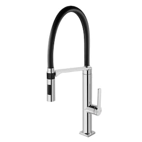 Torneira Misturador Monocomando Docol Doc 695757 De Bancada Cromada-preta