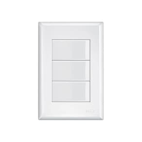 Interruptor Simples Triplo Fame Evidence Com Placa 4x2 Branca
