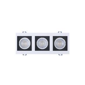 Spot De Led Recuado Taschibra Frame 3xmr16 Quadradro 15w Bivolt 6500k Luz Branca
