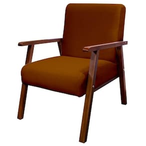 Poltrona Decorativa Bally Veludo Terracota - WD Decor