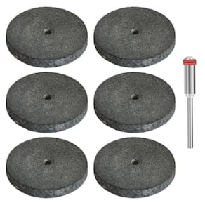 Kit 6 Roda Borracha Preto Haste 3Mm Polimento Micro Retífica