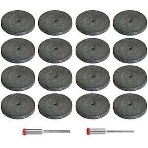 Kit 16 Roda Borracha Preto 2 Hastes Polimento Micro Retífica
